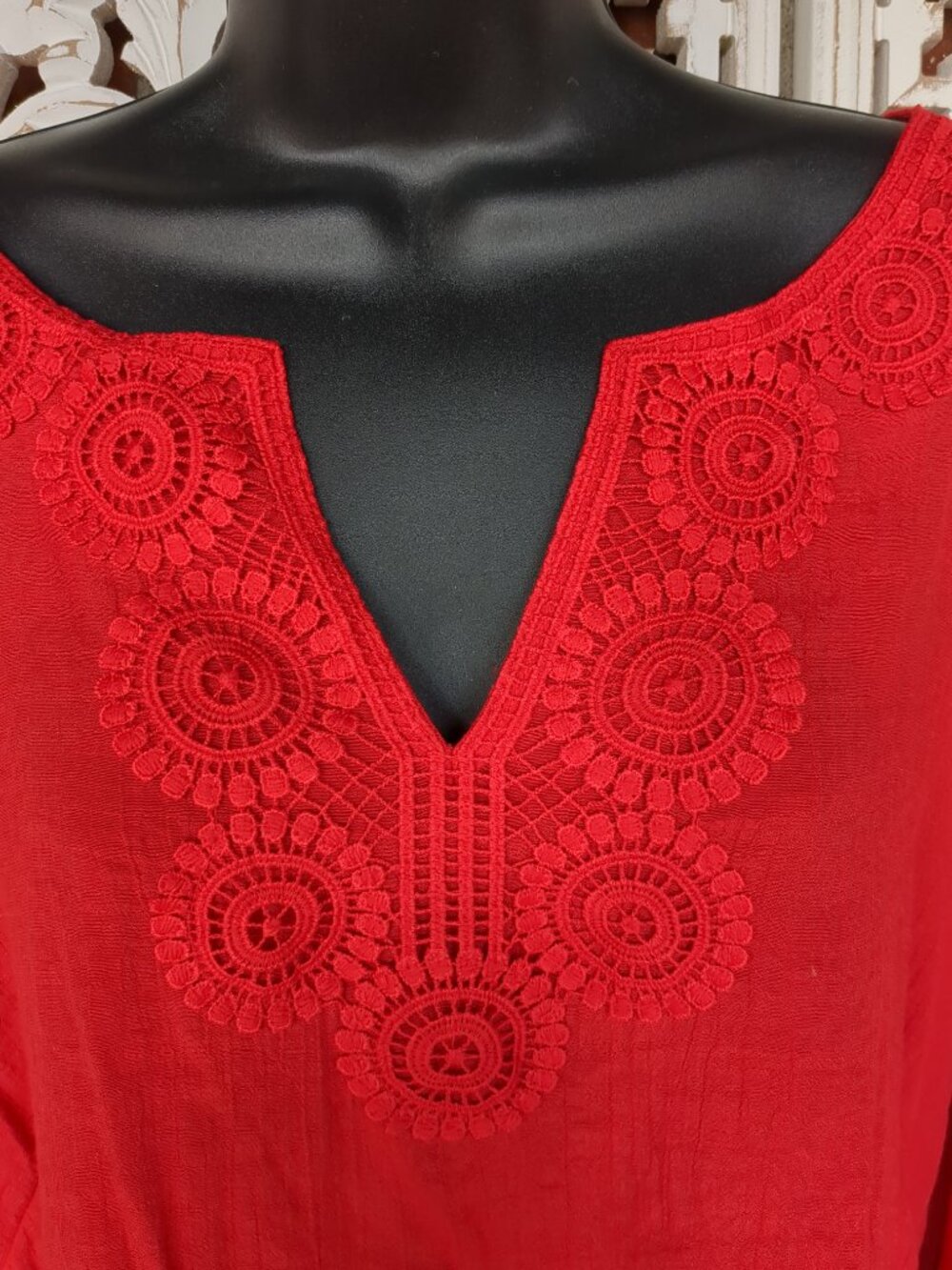 Red Long Sleeve Tunic - Picture 5 of 11